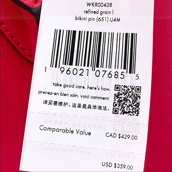 Kate Spade Darcy Small Satchel Crossbody Bikini Pink - Picture 9 of 10